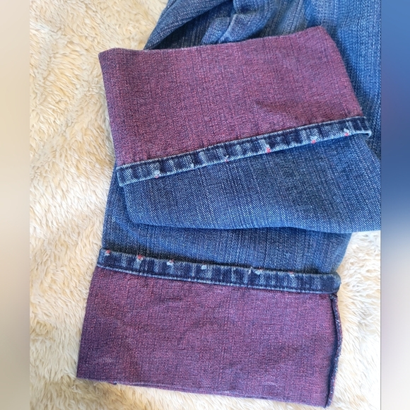 Vintage Levi's Pink Cuff "Worn Look" Capris Sz 11 - Picture 12 of 12